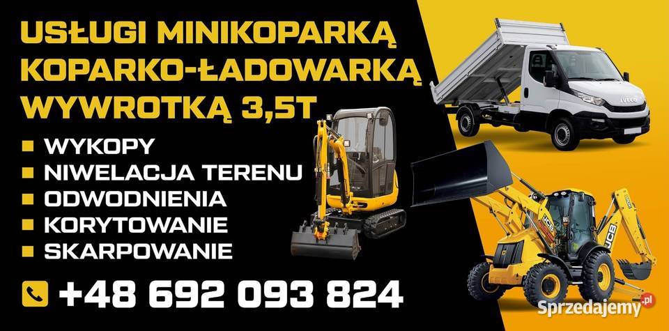 Usługi MiniKoparką KoparkoŁadowarką Wywrotką 35t Boguchwała