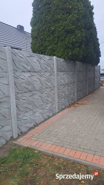Ogrodzenia betonowe Nowoczene wzory dolnośląskie Bolesławiec