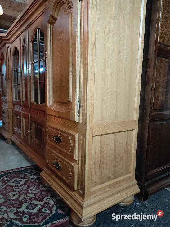 Piękny niepowtar kredens dębowy witryna bufet Sypniewo