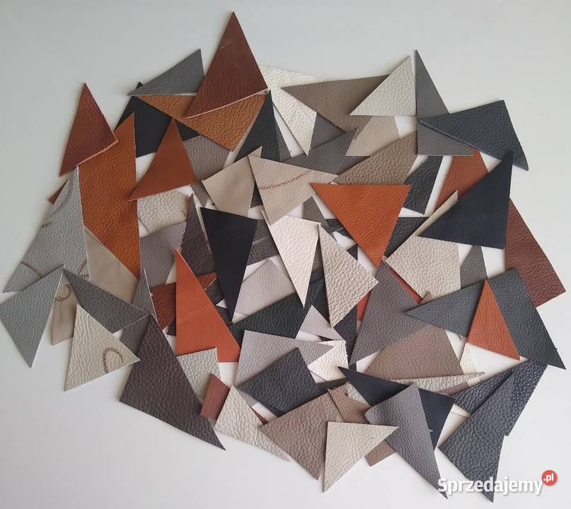 Skóra Trójkąt Trójkąty 70 sztuk Licowa Włoska pomorskie Gdańsk sprzedam