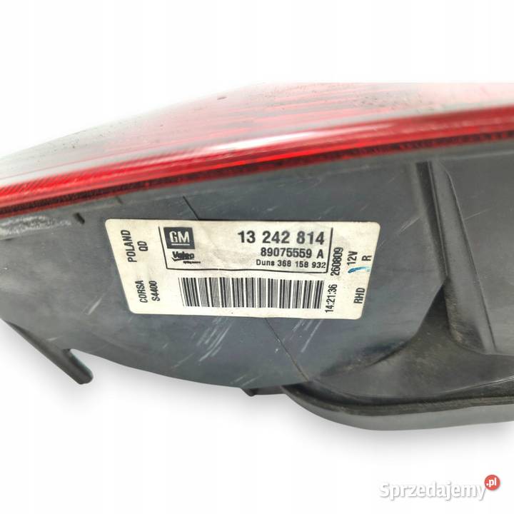 LAMPA PRAWA Opel Corsa D HTB 3D LIFT tylna Lampy tylne Chełm