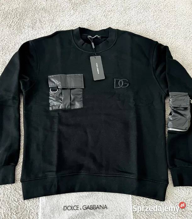 Nowa Bluza Dolce Gabbana DG Black Pocket org Szczecin