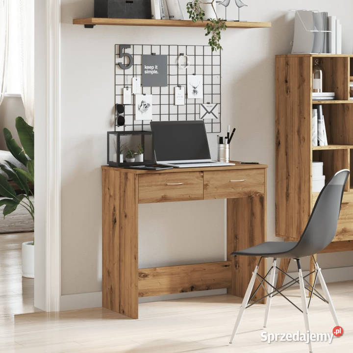 Biurko dąb artisan 80x40x75 materiał Warszawa