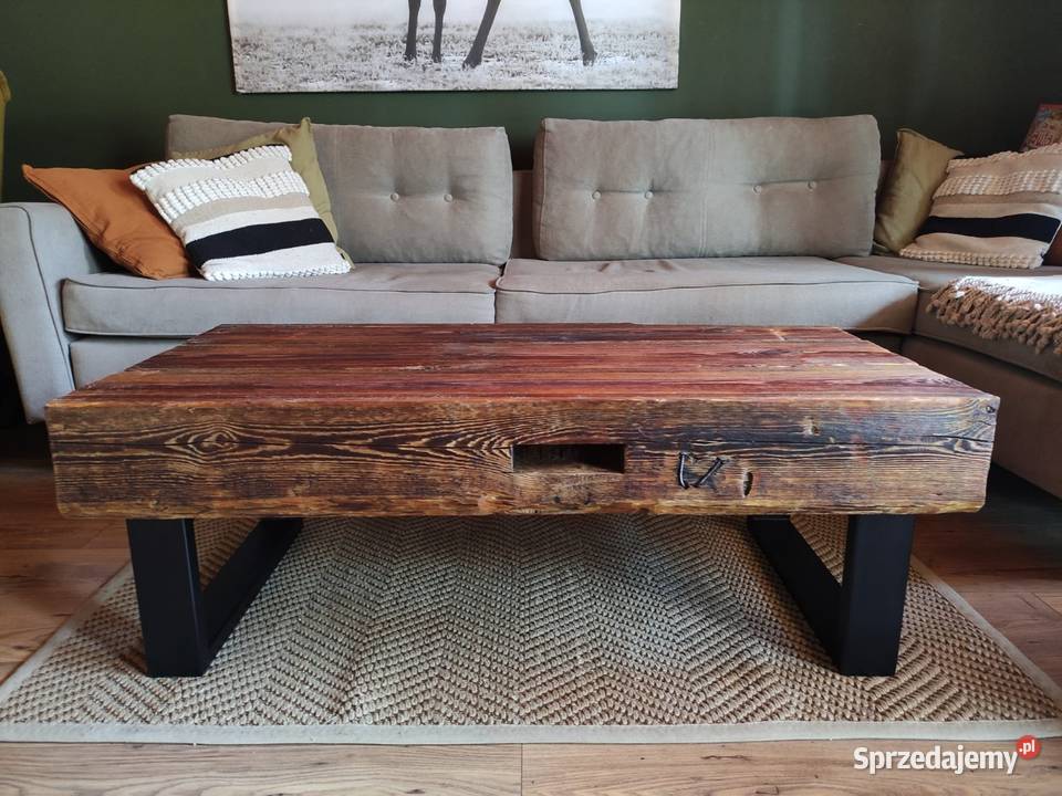 Stoł z bali loft industrial 60cm