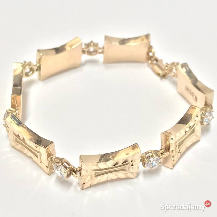 Złota BRANSOLETKA damska 14K zjawiskowy WZÓR 19 złote mazowieckie Warszawa