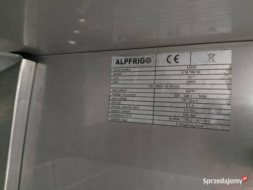 Szafa chłodnicza Alpfrigo 700SS Gastronomia sprzedam