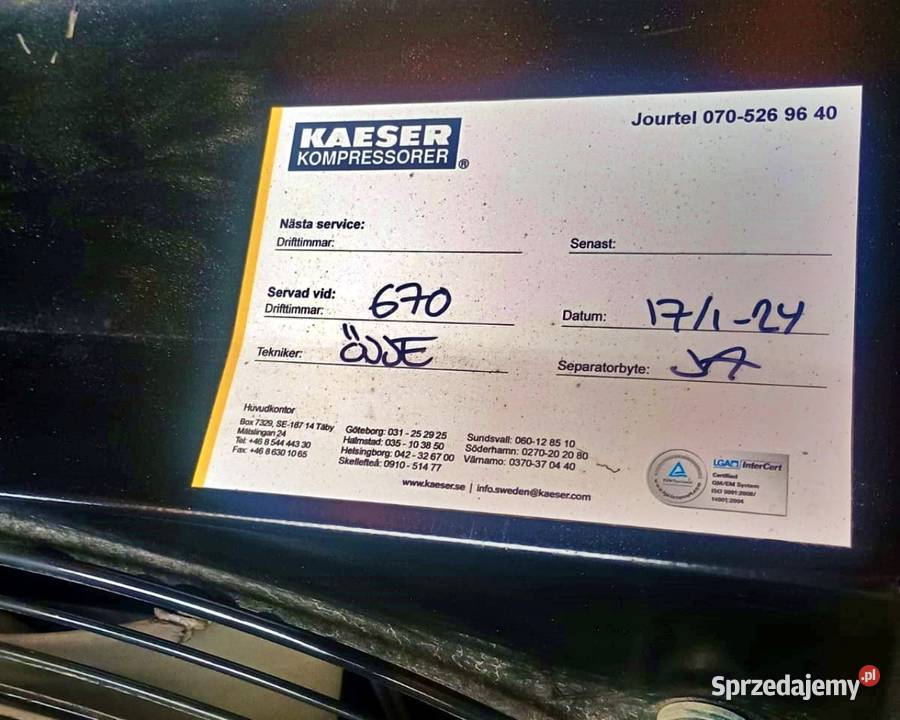 Sprężarka powietrza Kaeser M50 2018 Żary
