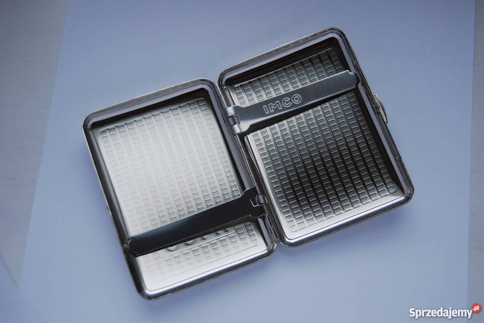 IMCO papierośnica metalowa elegancka chrom