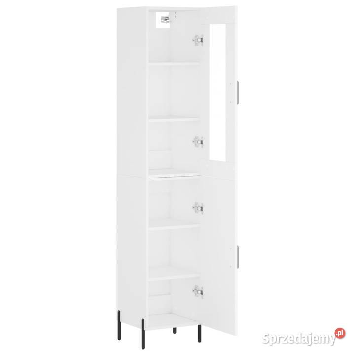 Wysoka szafka biała 345x34x180 materiał Warszawa
