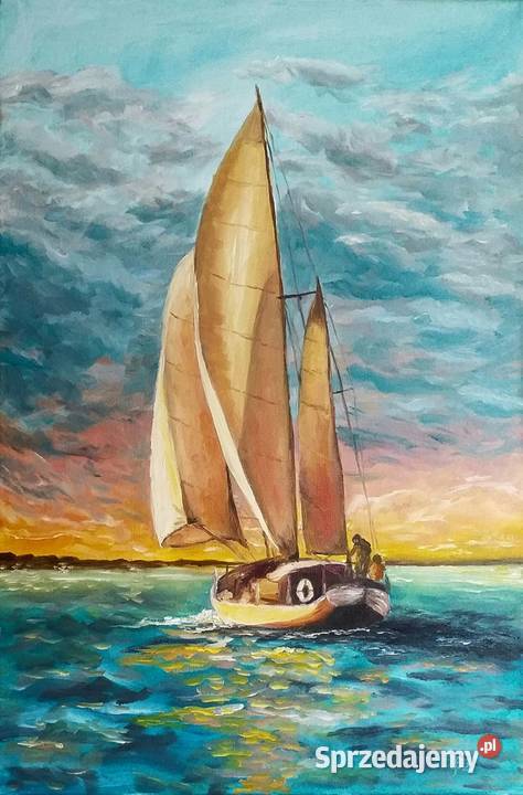 Obraz olejny Żaglówka Dekoracje i ozdoby Lublin