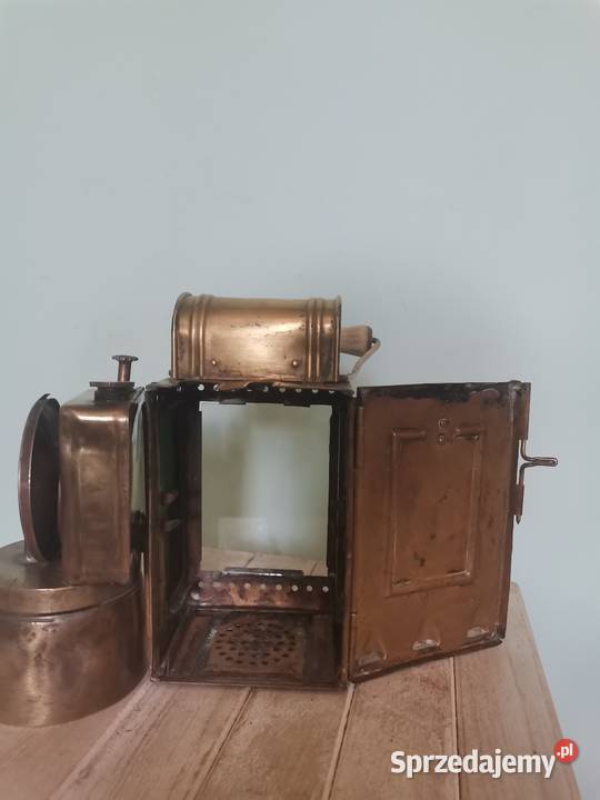 Stara lampa kolejowa na karbid z lat 30 tych Kraków