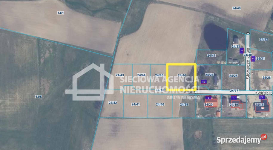 sprzedaży gruntu Kłosowo 1214m2 sprzedam