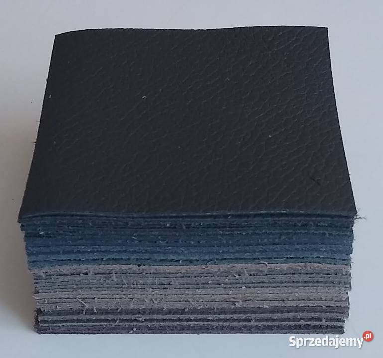Skóra Kwadrat 8 x 8 30 sztuk Licowa Włoska Szary Gdańsk