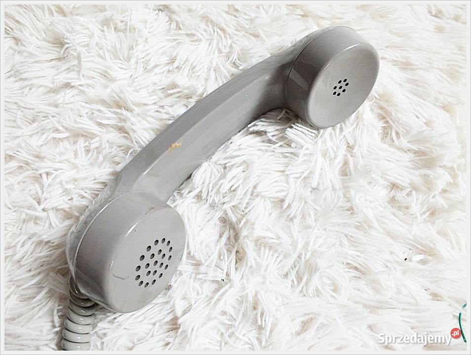 Słuchawka telefoniczna z czasów PRLu kolor szary Żary