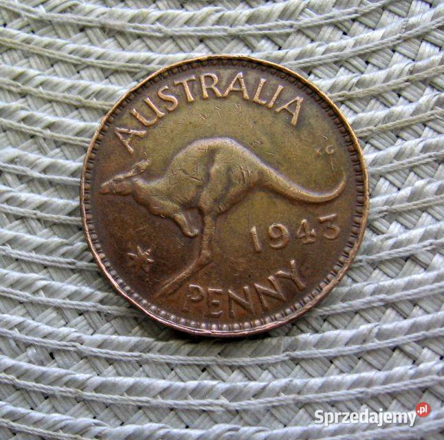 Australia 1 Peny 1943r Antyki, Sztuka, Kolekcje Kalisz