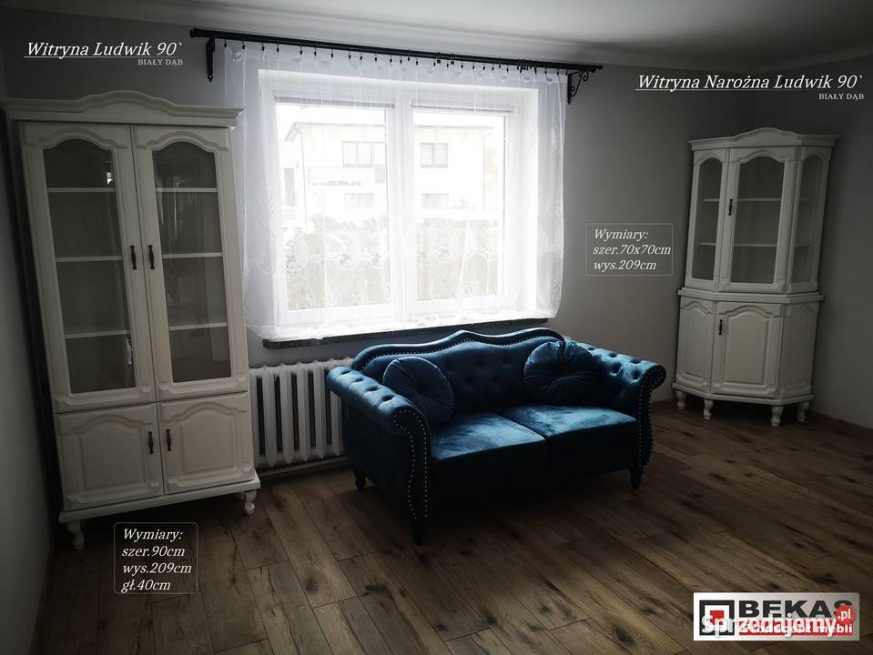 Prześliczna Komoda rtv 160 LUDWIK Biały Dąb Żyrardów