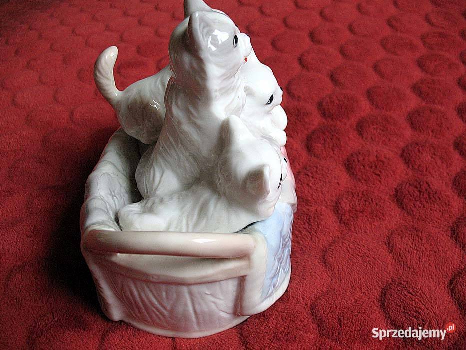 Kot rodzina cudownych kotów porcelana 14 x 16 x Figurki i rzeźby Siedlce