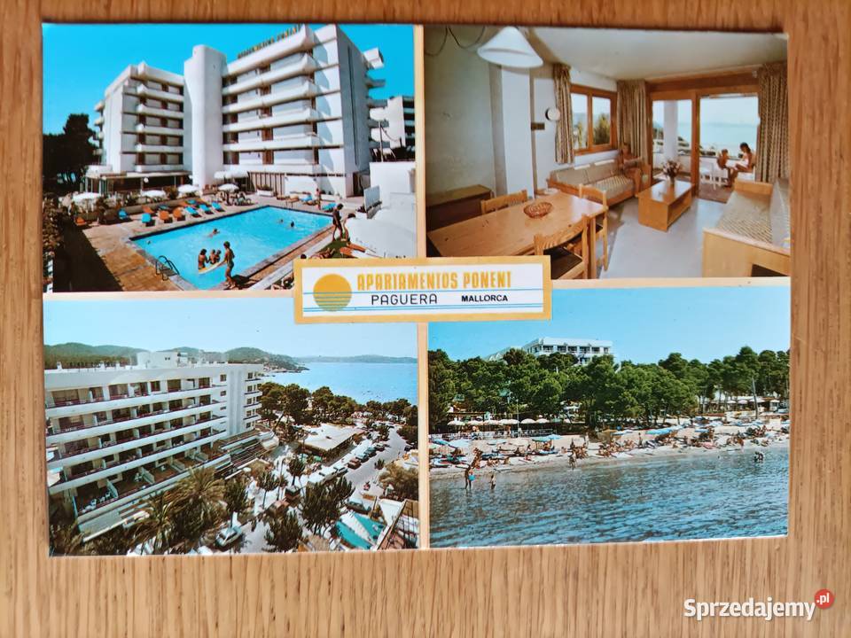 PAGUERA WIDOK NA HOTELE BASEN I PLAŻĘ NA MAJORCE lubelskie