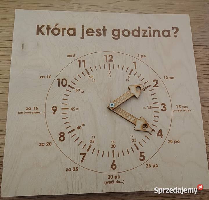 Drewniany zegar do nauki godzin 2 lata+ Zabawki kujawsko-pomorskie Toruń