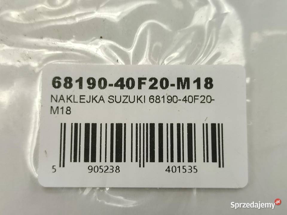 KOMPLET NAKLEJEK NA LEWY BOCZEK SUZUKI GSXR1000 lubelskie