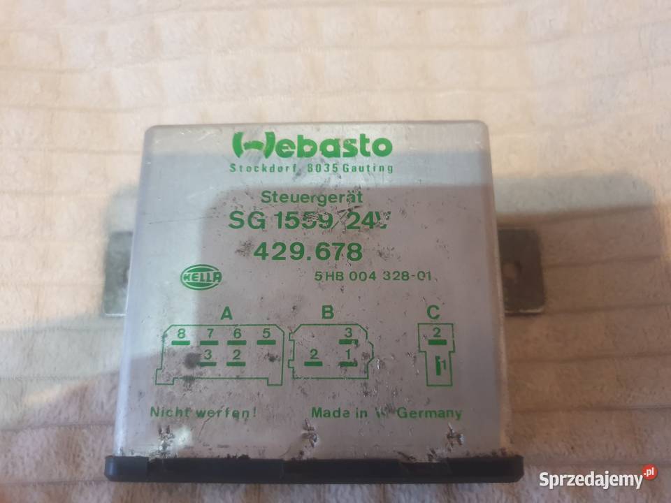 Sterownik Kaseta WEBASTO 24V SG 1559 śląskie
