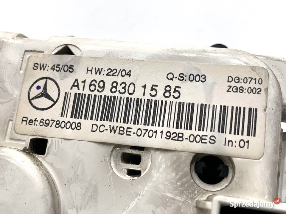 PANEL STEROWANIA NAWIEWU MERCEDES W245 podkarpackie