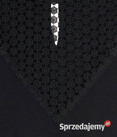 zarny top HM xs 34 elegancki dekolt siatka Rozmiar 34(XS) Toruń sprzedam