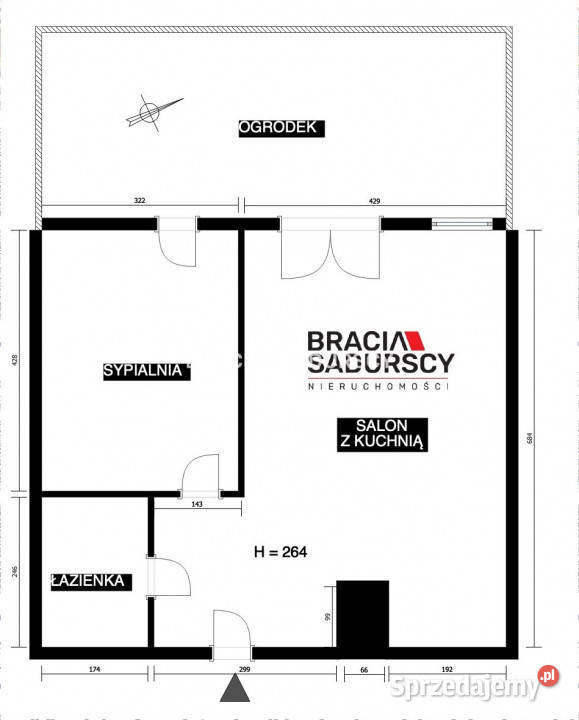 Mieszkanie Kraków al Pokoju 50m2 2 pokojowe Rok budowy 2021 sprzedam