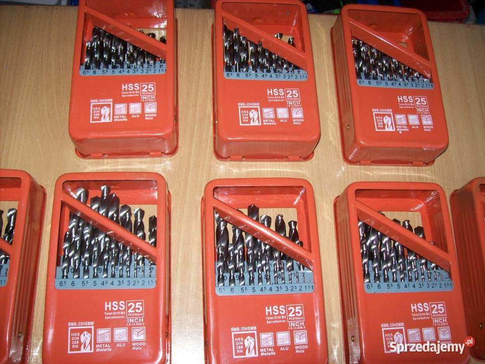 Wiertła do metalu HSS kpl 25 113mm do metalu Głogowa