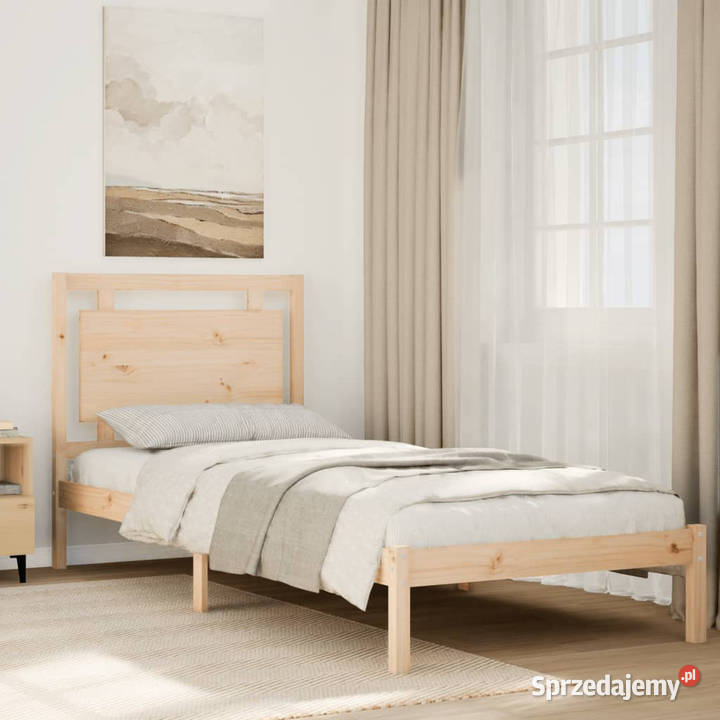 Dłuższe łóżko bez materaca lite drewno 100x210 sprzedam