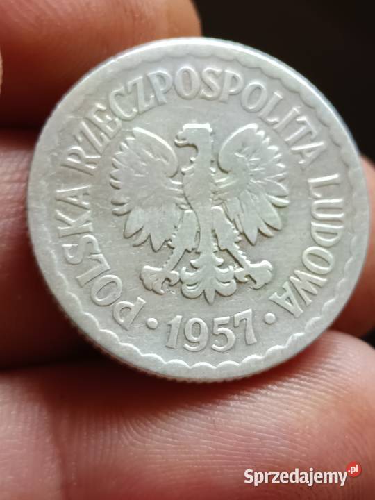 Sprzedam monete 1 zloty 1957 lekka skrętka Chełm
