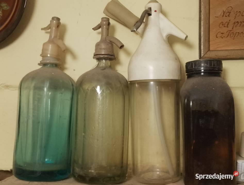 Stare syfony szklane butelka Augustów