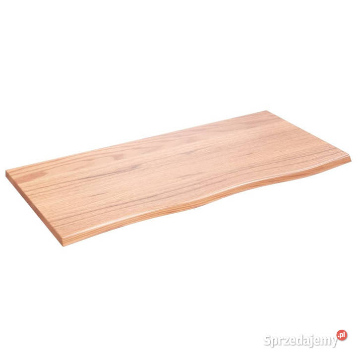 Blat do stołu jasnobrązowy 100x50x2 lite drewno