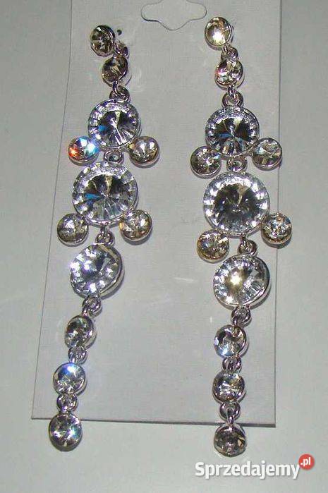 Kolczyki wiszące cyrkonie Łódź