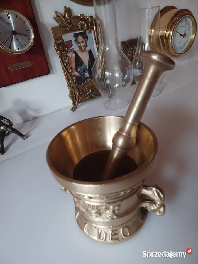 Duży moździerz mosiężny Kolekcja wielkopolskie