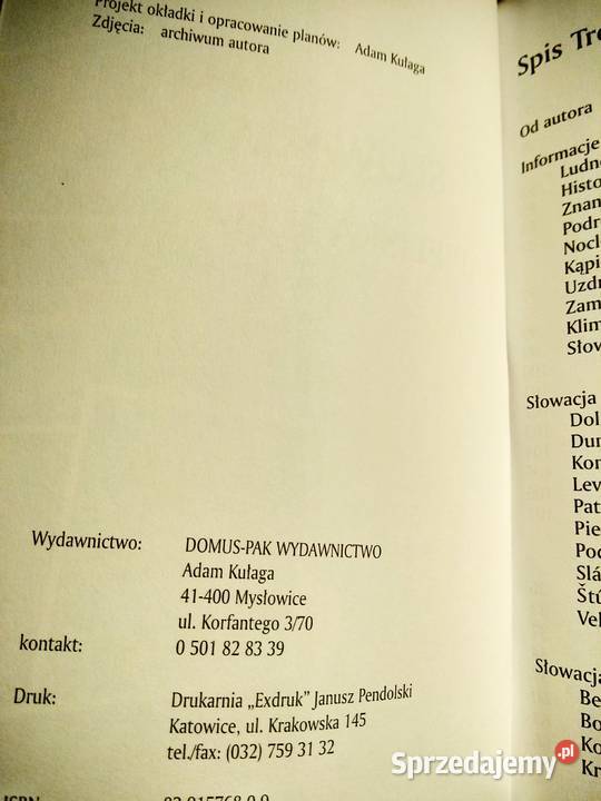 Słowacja kąpieliska termalne książki Bródno Antykwariat