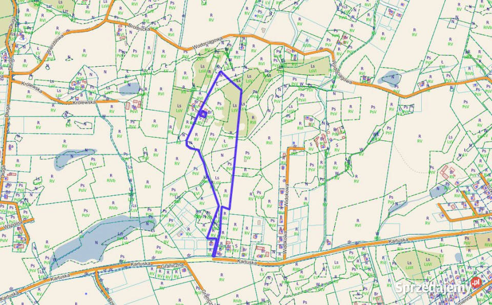 Grunt sprzedam Brodnica Górna 53227 metrów utwardzona