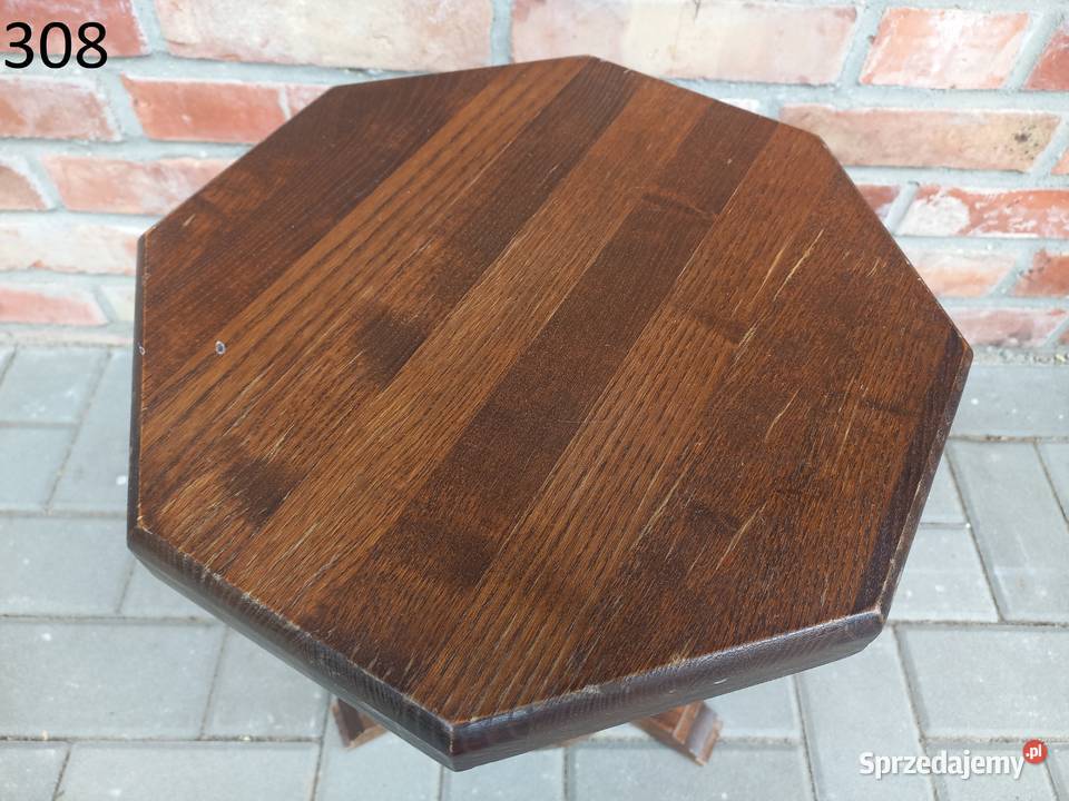 Kwietnik dębowy drewniany Stojak na kwiatek 45.5cm Gawroniec sprzedam
