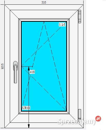 OKNO PCV 565x835 OKNA BIAŁE PVC RU RĘKI LUPOL Łask
