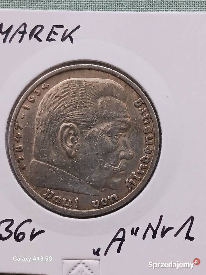 5 Marek Niemcy 1936 rPaul von Hindenburgmen A 1