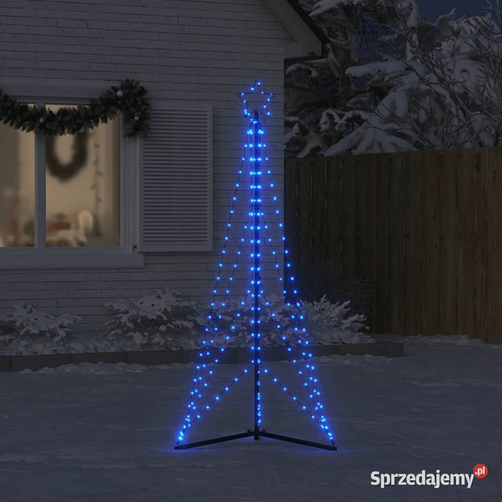 Lampki choinkowe 363 niebieskich LED 182 mazowieckie