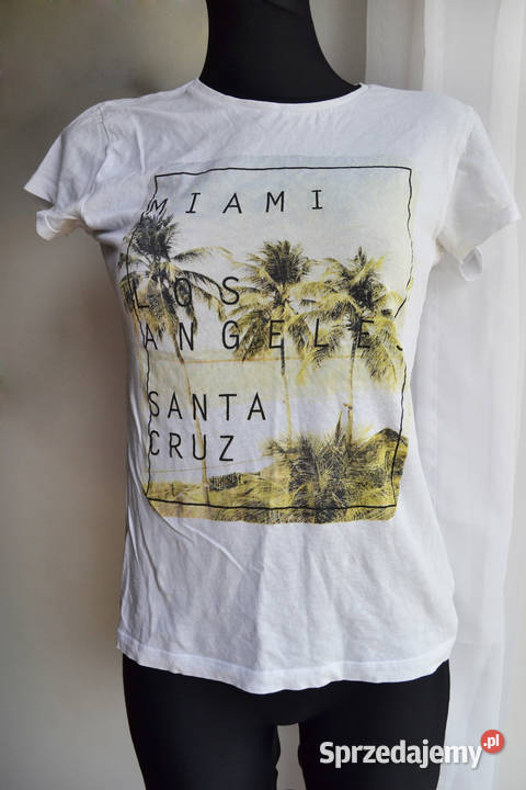 biała koszulka Miami LA Santa Cruz tshirt print Warszawa