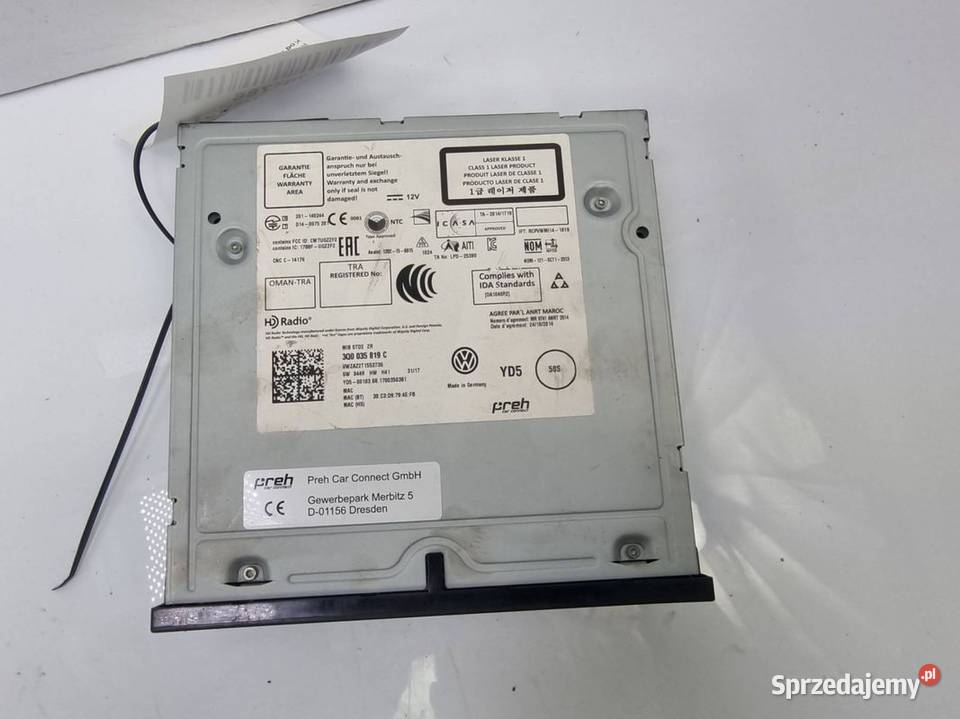 ZMIENIARKA CD VOLKSWAGEN GOLF VII 3Q0035819C osobowe