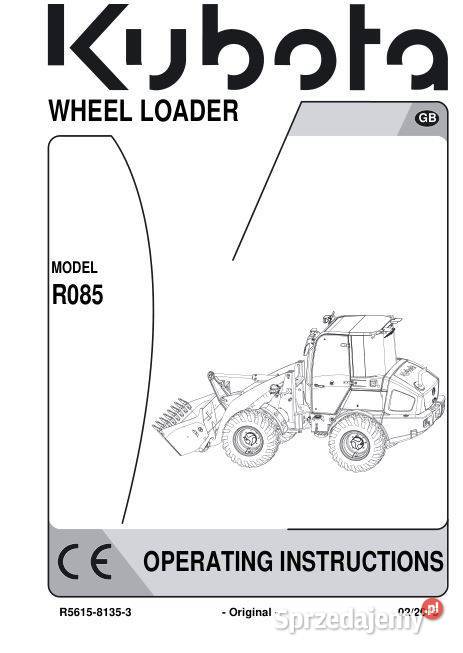 Kubota R085 KC100HD instrukcja obsługi DTR Kielce