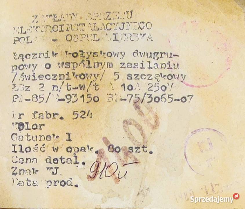 OSPEL Wyłącznik ŁĄCZNIK ŚWIECZNIKOWY PODWÓJNY 2 Inowrocław