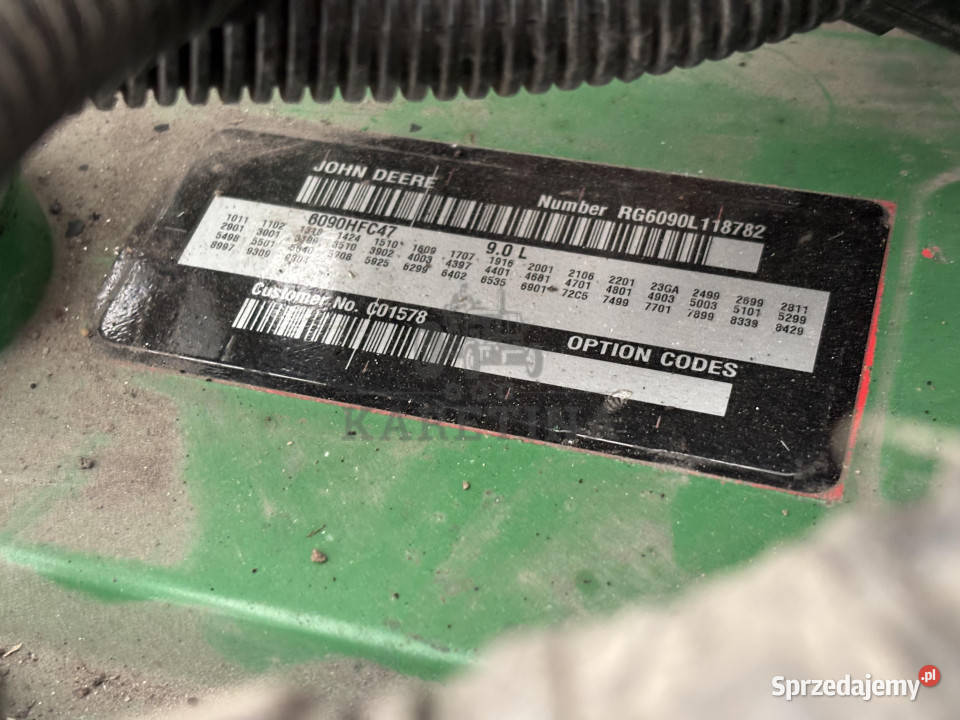 John Deere 90 L 6090HFC47 RG6090 RG6090L118782 Jastrzębniki