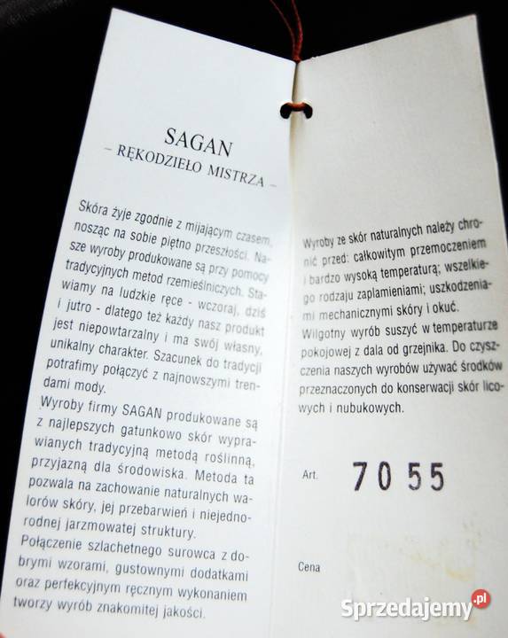 Sagan nowa torba teczka męska skórzana skóra 38cm Lublin