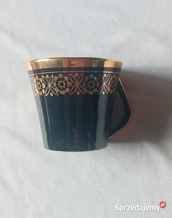 Filiżanka porcelit Chodzież fason Iza czarna ze Koźminek sprzedam