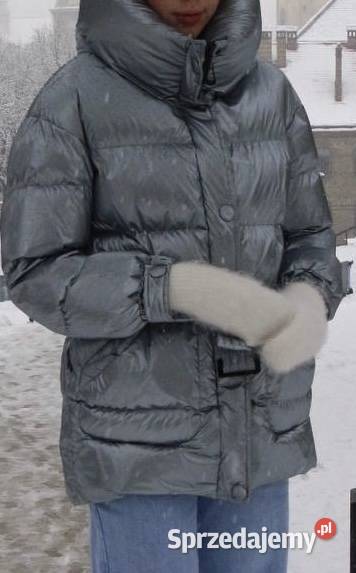 Zimowa kurtka srebrna puchowa Cher17 Oasis Warszawa