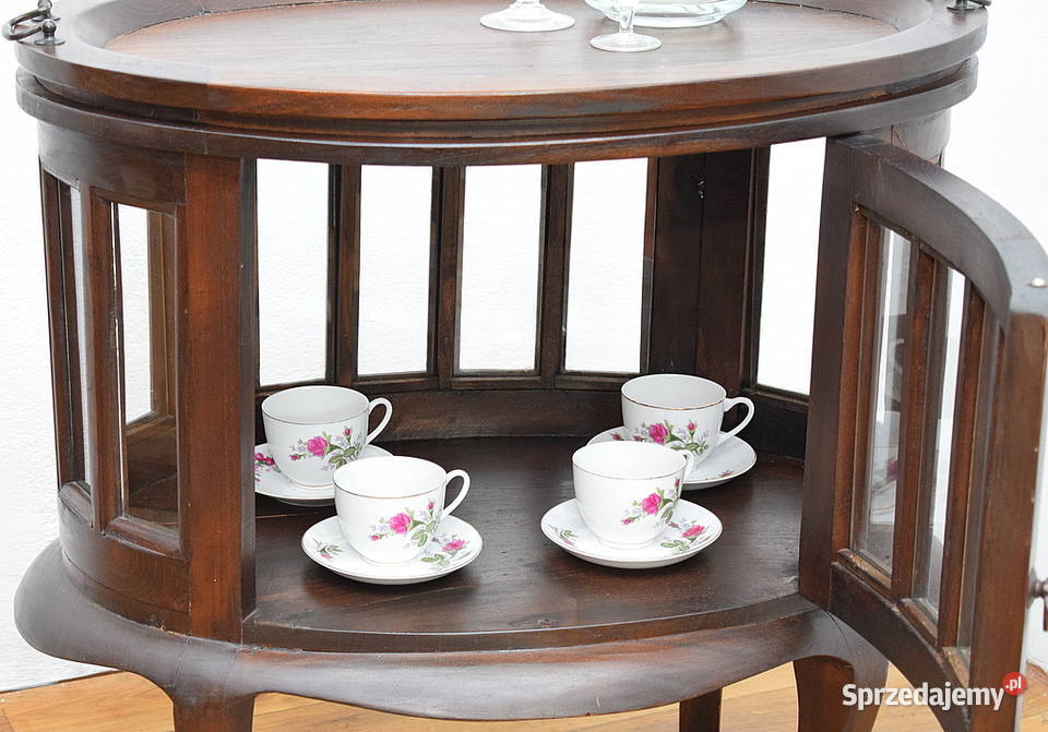 Kolonialny barek tekowy szafka herbaciarka Świdnica